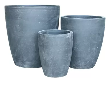 Tapered Cone Pot - Charcoal Patina