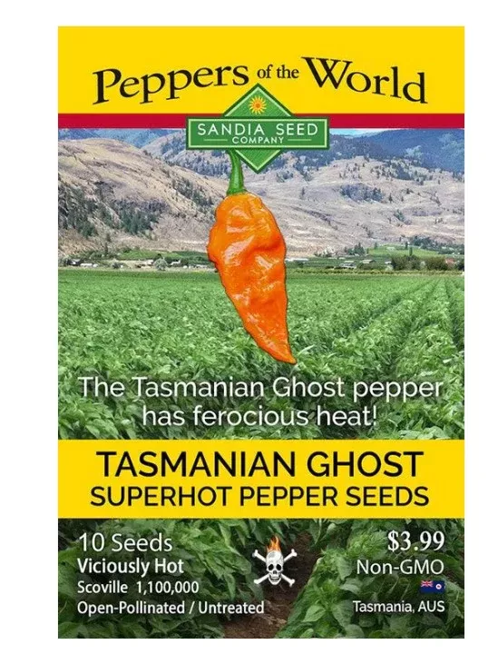 Tasmanian Ghost Pepper Seeds - Orange Bhut Jolokia