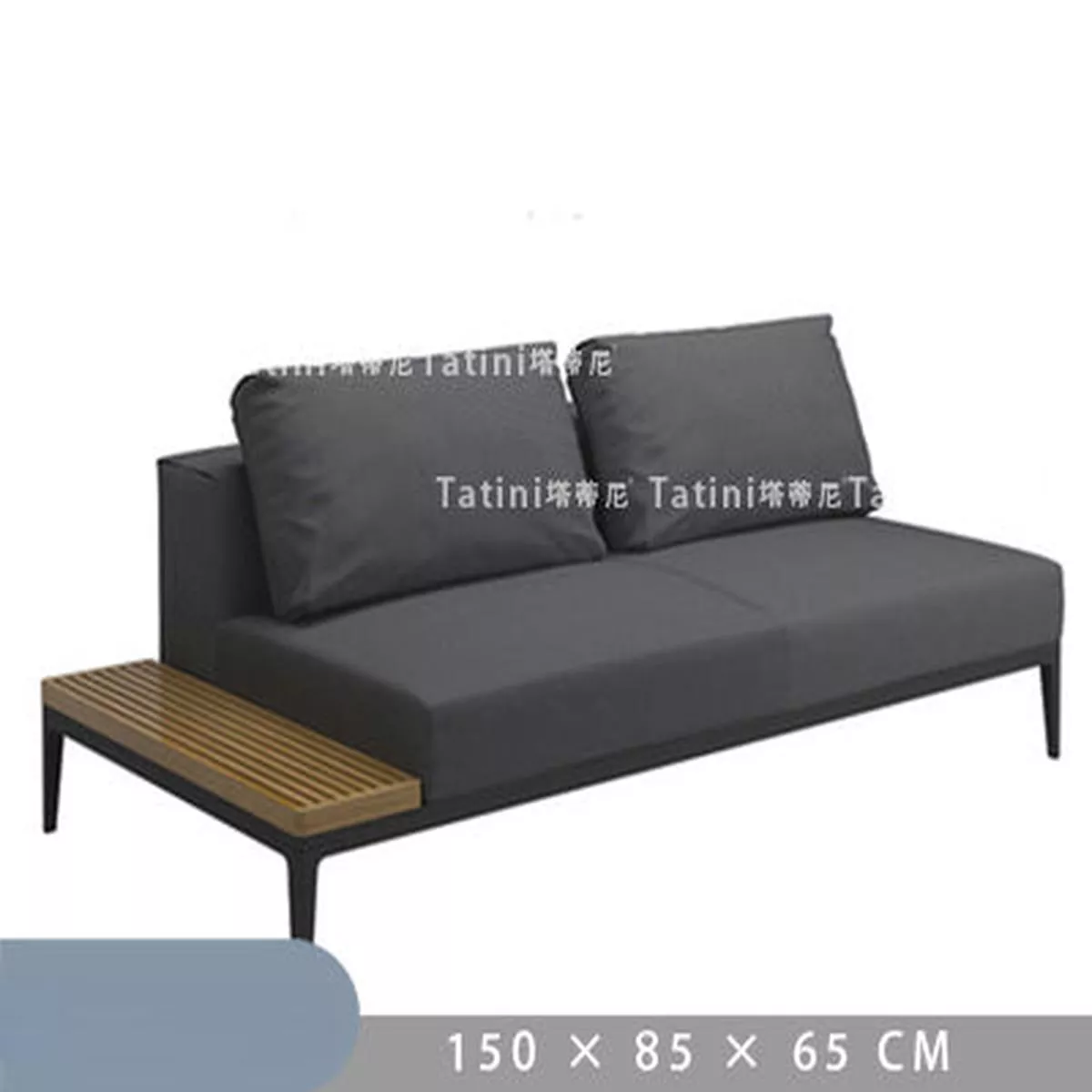Teak Sofa and Coffee Table Set – Combination | Double with side table (150*85 * h65)
