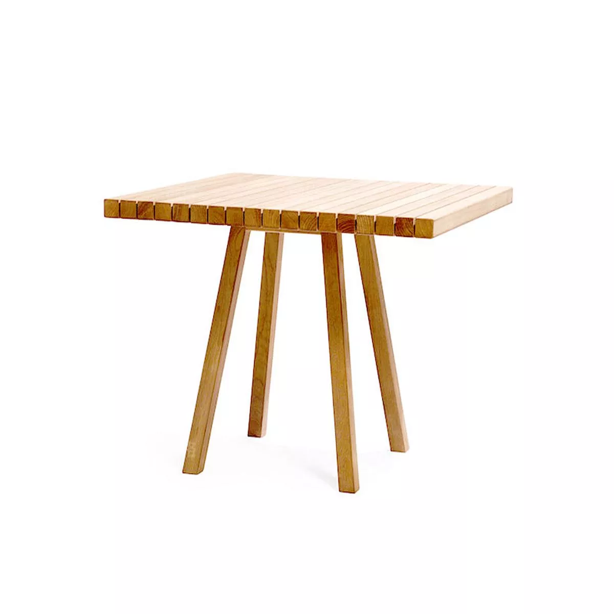 Teak Wood Rattan Chair and Table – 80cm teak square table