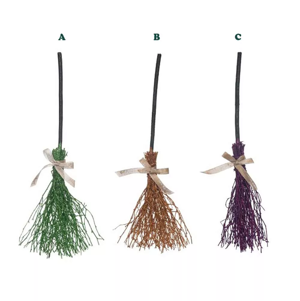 Transpac, MDF Witch Broom Décor, Assorted & Sold Separately