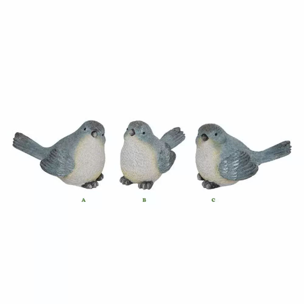 Transpac, Soft Resin Bird, Gray, Assorted & Sold Separately
