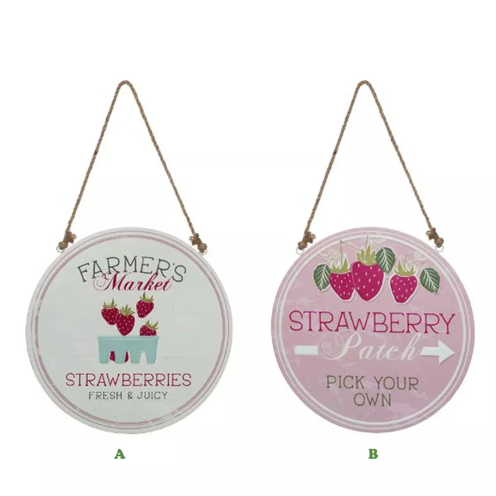 Transpac, Strawberry Market Hanging Decor, Assorted & Sold Separately
