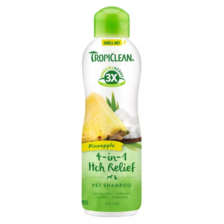 TropiClean EnduraScent™ Pineapple Itch Relief Pet Shampoo