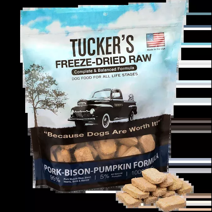 Tucker's Freeze Dried Pork Bison Pumpkin Dog Food