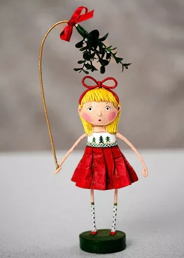 Under the Mistletoe Figurine