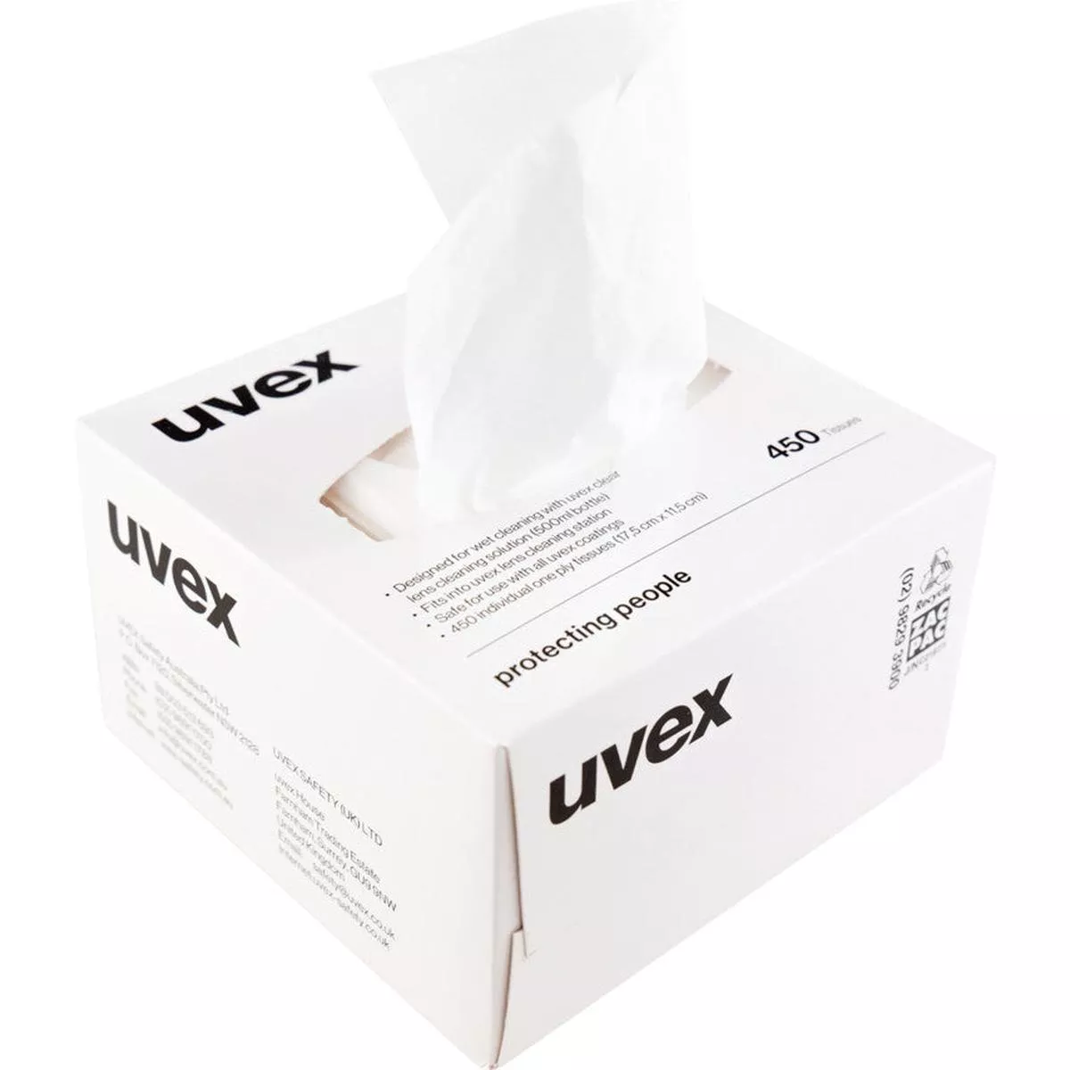 Uvex Formulated Cleaning Tissues/Wipes Box x 450 – 1