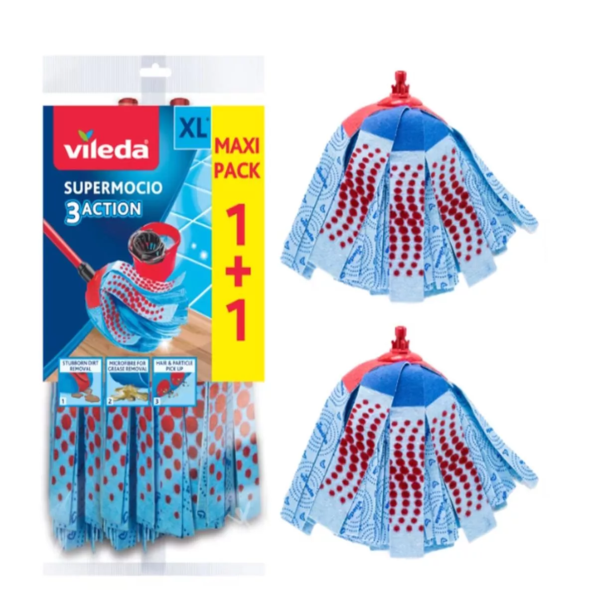 Vileda SuperMocio 3Action TWIN Refilleasy deep-cleaning – Default Title