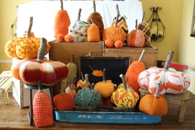 Vintage Hand Sewn Pumpkins