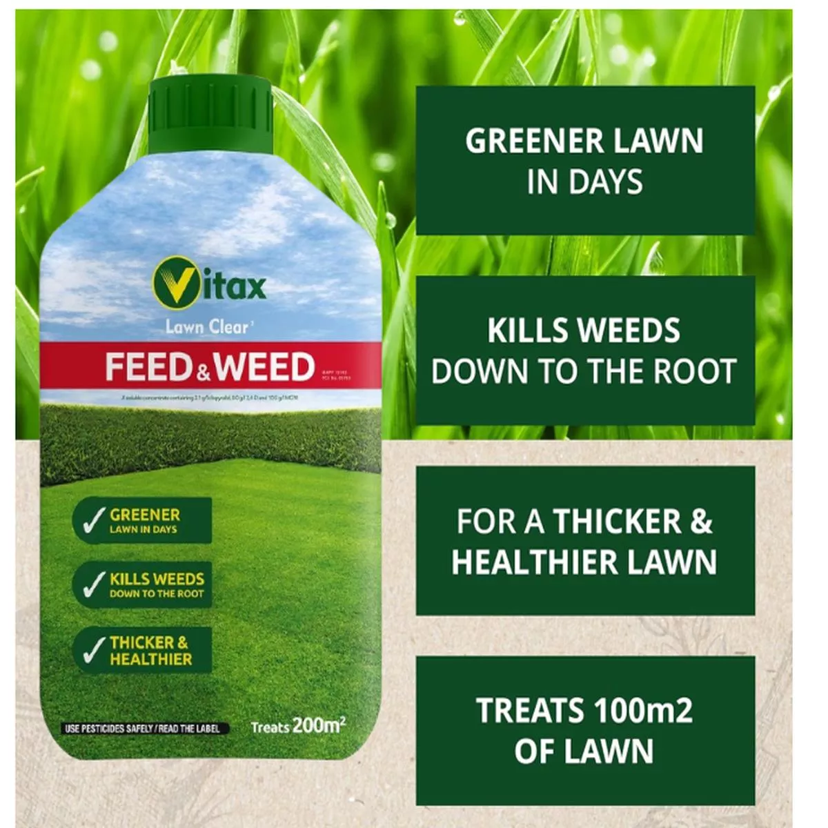 Vitax Green Up Liquid Feed & Weed | Highly Concentrated | 1 Litre. – 6