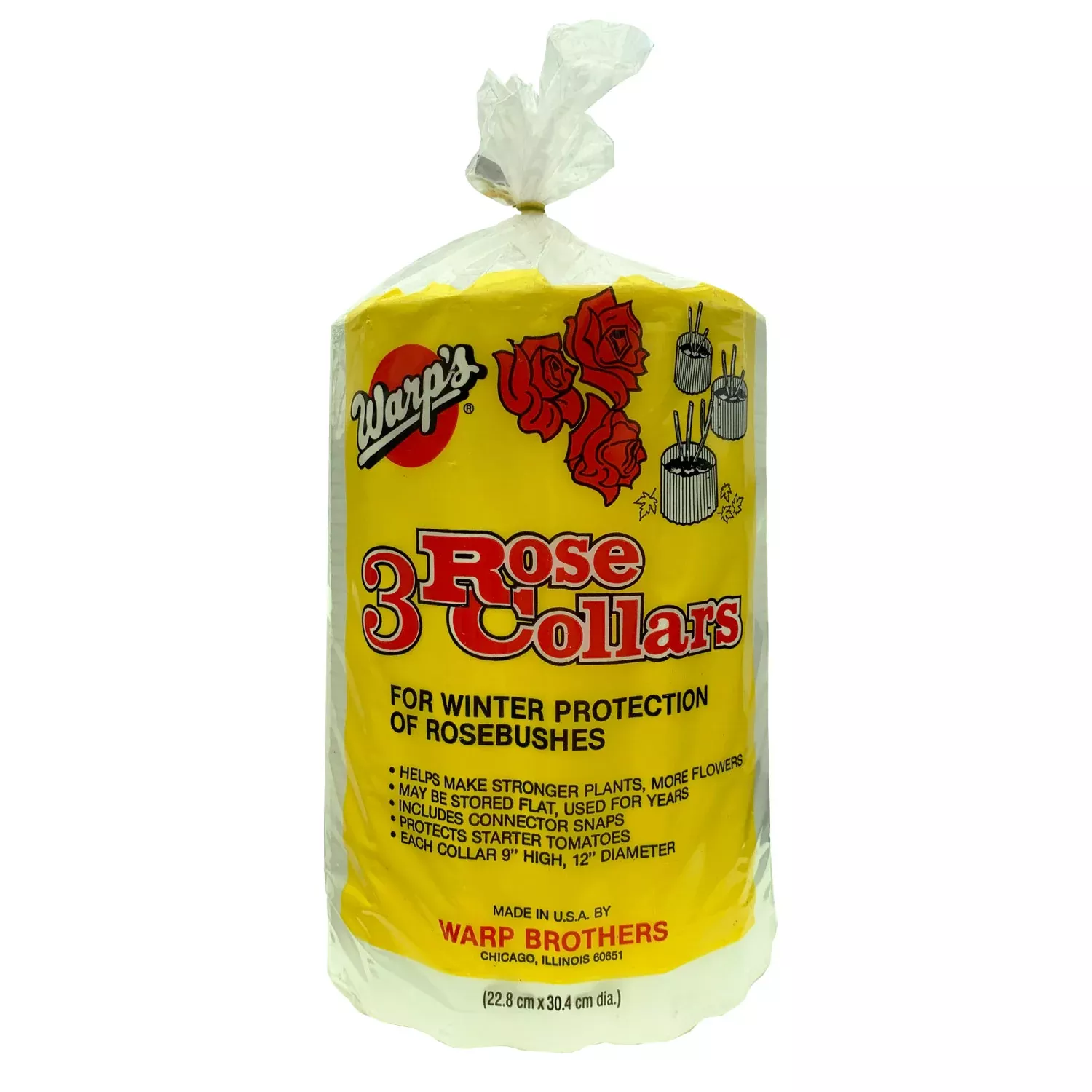 Warp's Rose Collars Plant Protection, 3 Pack