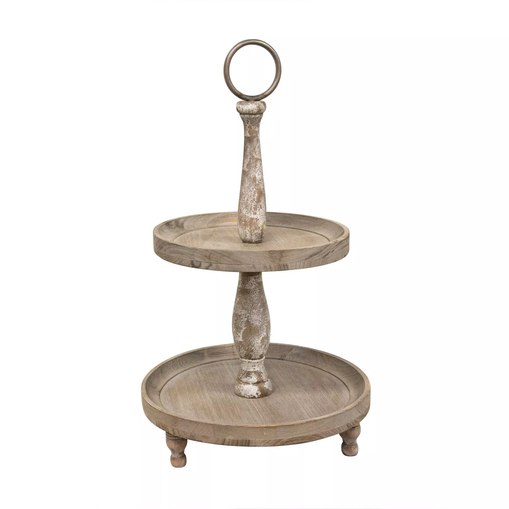 Weathered Two-Tiered Tray