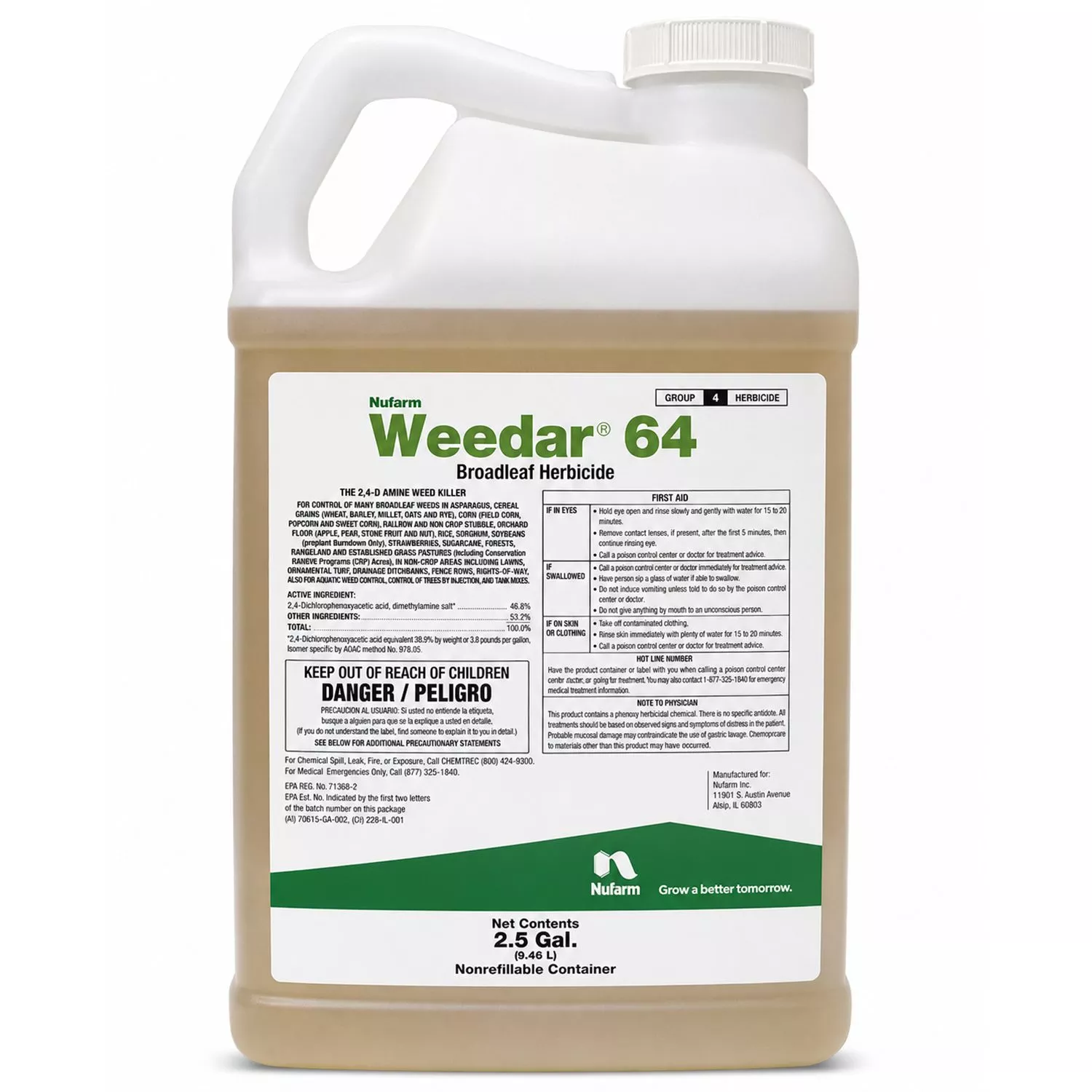 Weedar 64 Broadleaf Herbicide, 2.5 Gallon