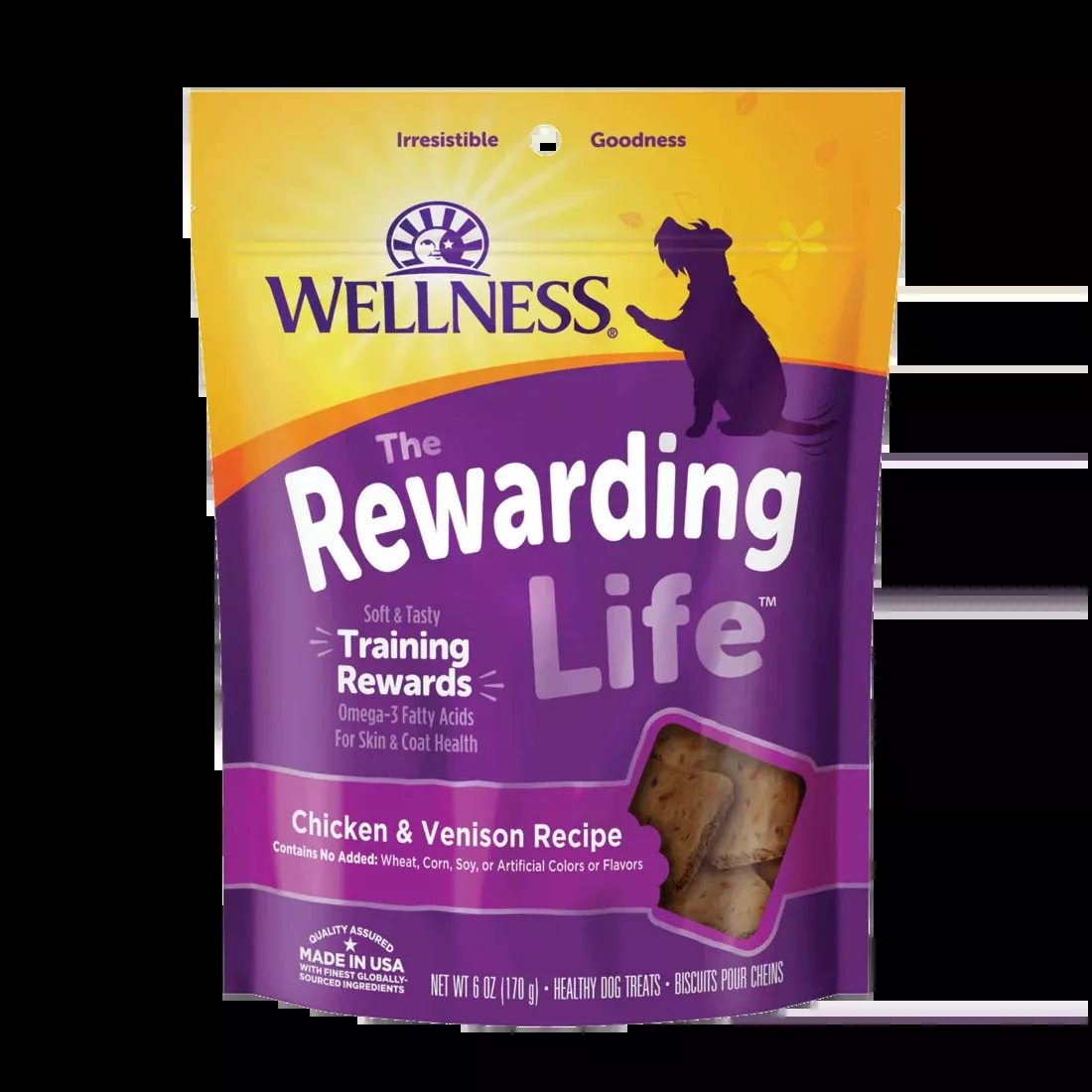Wellness WellBites Chicken and Venison Recipe Soft Natural Dog Treats, 8-Ounce Bag