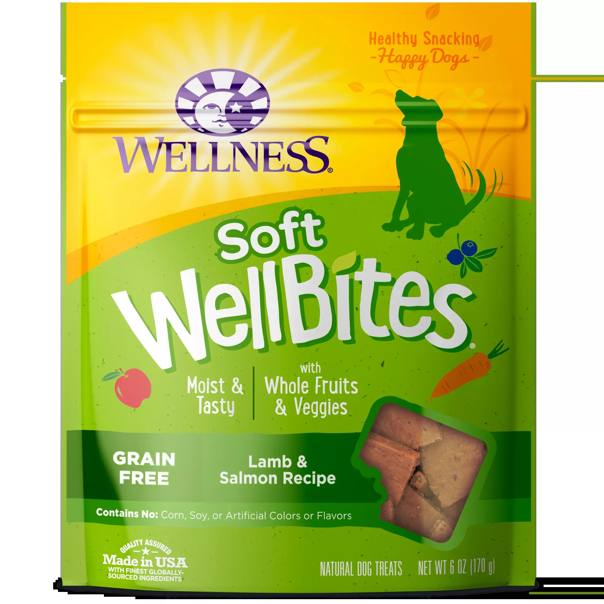 Wellness WellBites Lamb and Salmon Recipe Soft Natural Dog Treats, 8-Ounce Bag