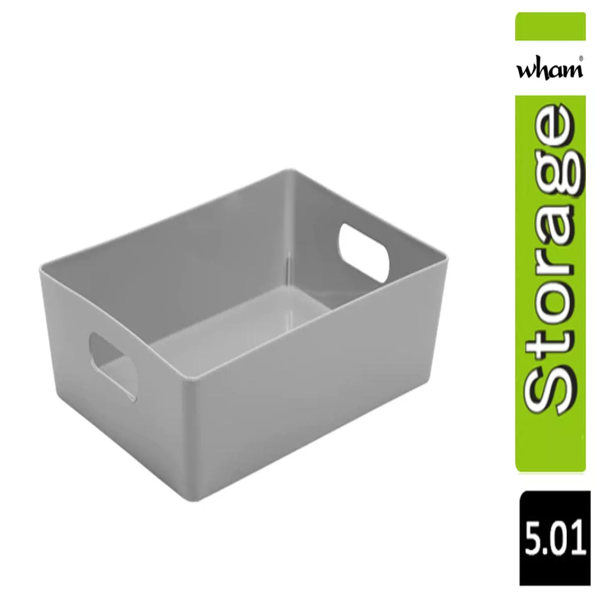 Wham Grey Rectangular Studio Basket 5.01 6L – 1