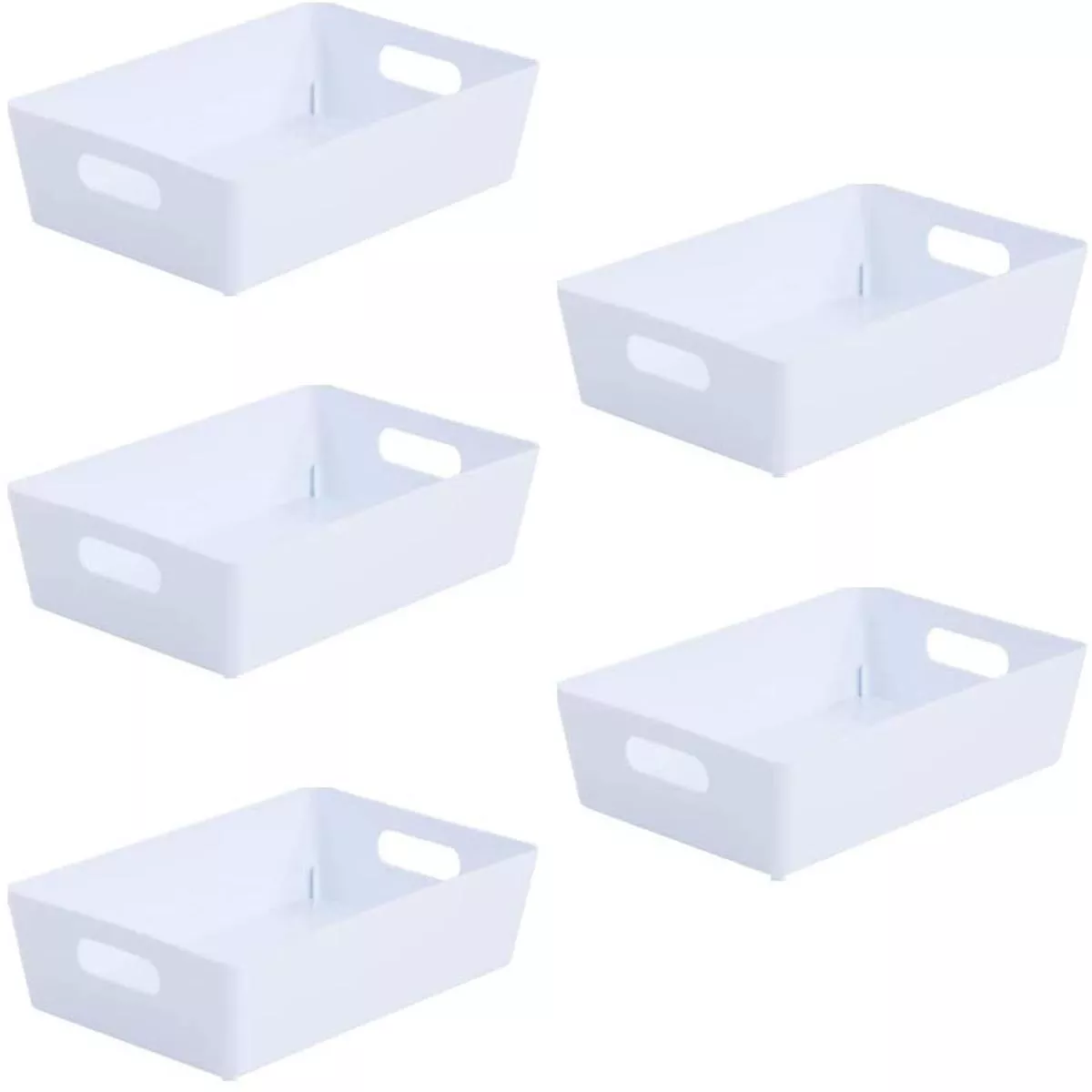 Wham White Rectangular Studio Basket 4.01 2 Litre {5 Baskets} – Default Title