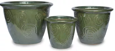 Whirly Finn Pot - Jade