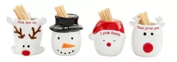 White Christmas Toothpick holders