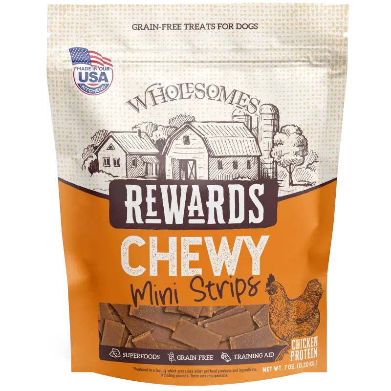 Wholesomes™ Rewards Chewy Chicken Mini Strips 7 oz. Dog Treats