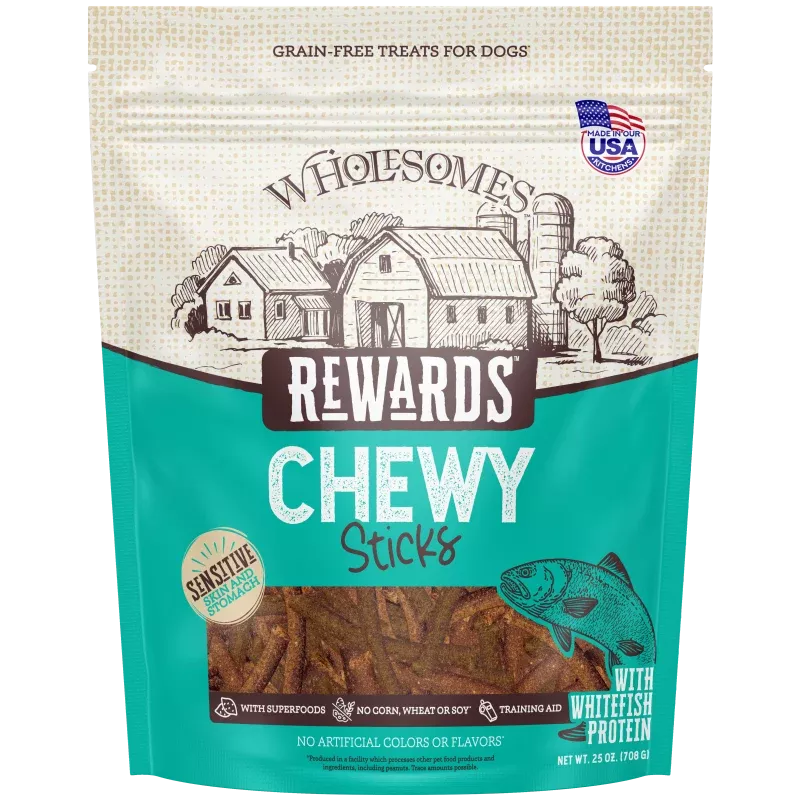 Wholesomes™ Rewards Chewy Whitefish Sticks Dog Treats