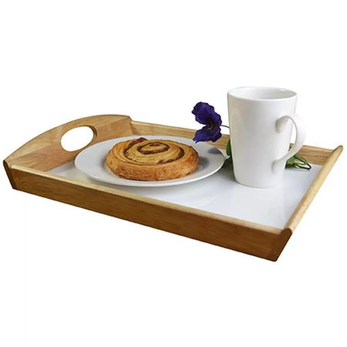 Wooden Breakfast Servicing Tray 36cm (L) x 25.5cm (W) x 5.5cm (H) – Default Title