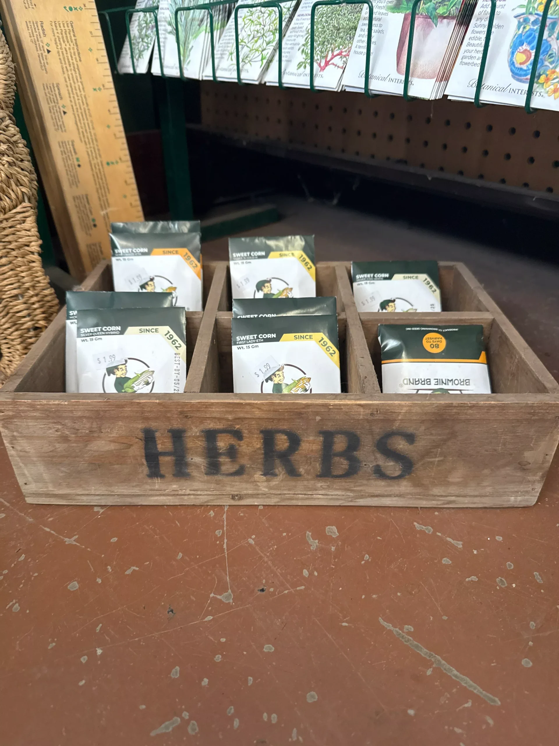 WOODEN HERB SHELVES