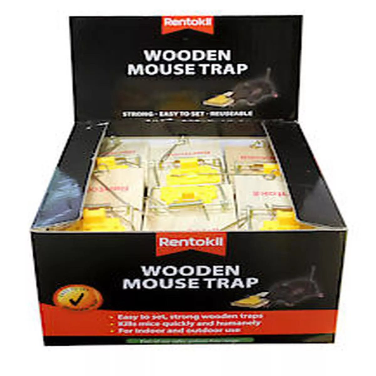WOODEN MOUSE TRAP BULK – 30