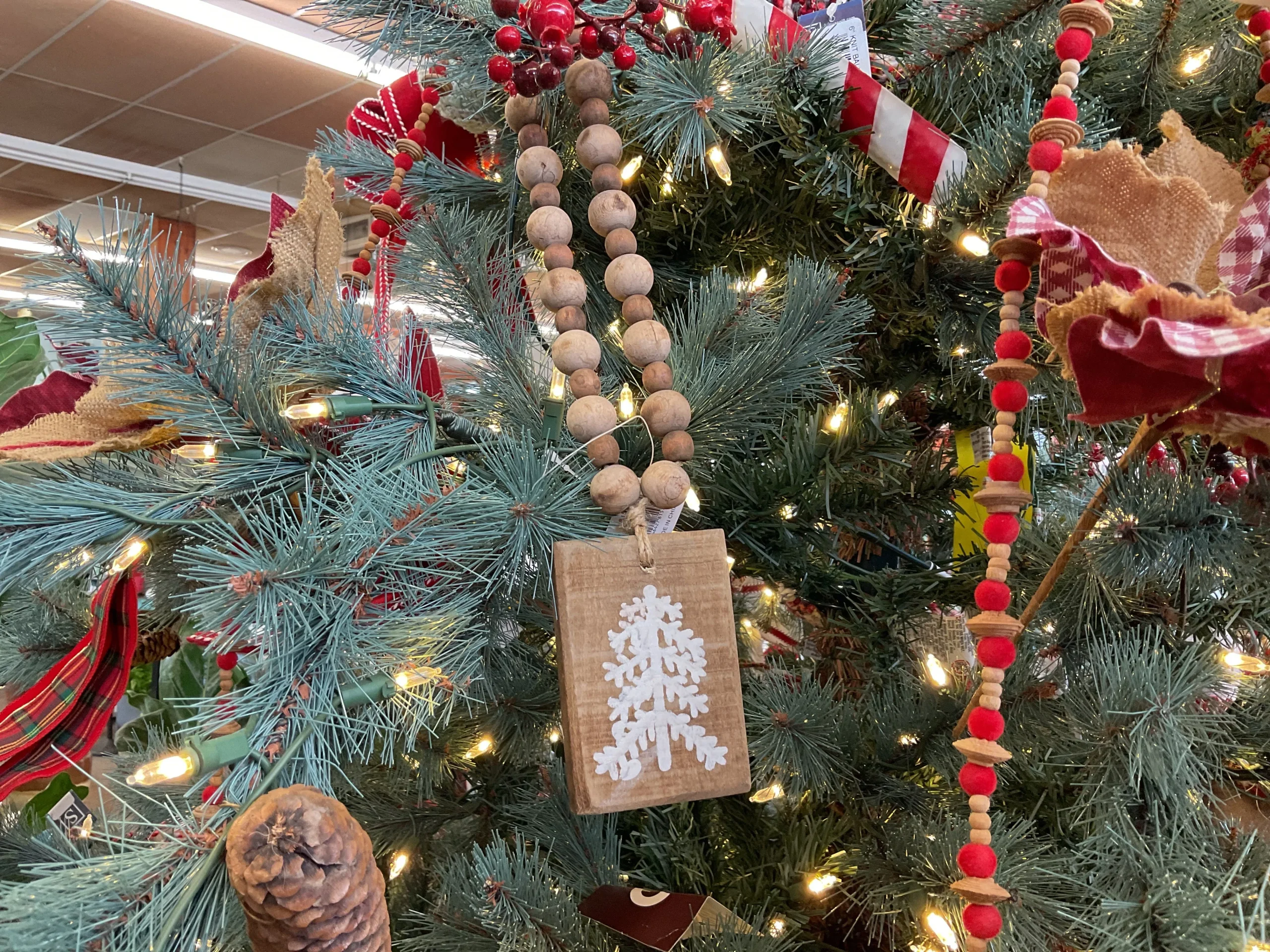 Wooden Pendant Christmas Tree Ornament