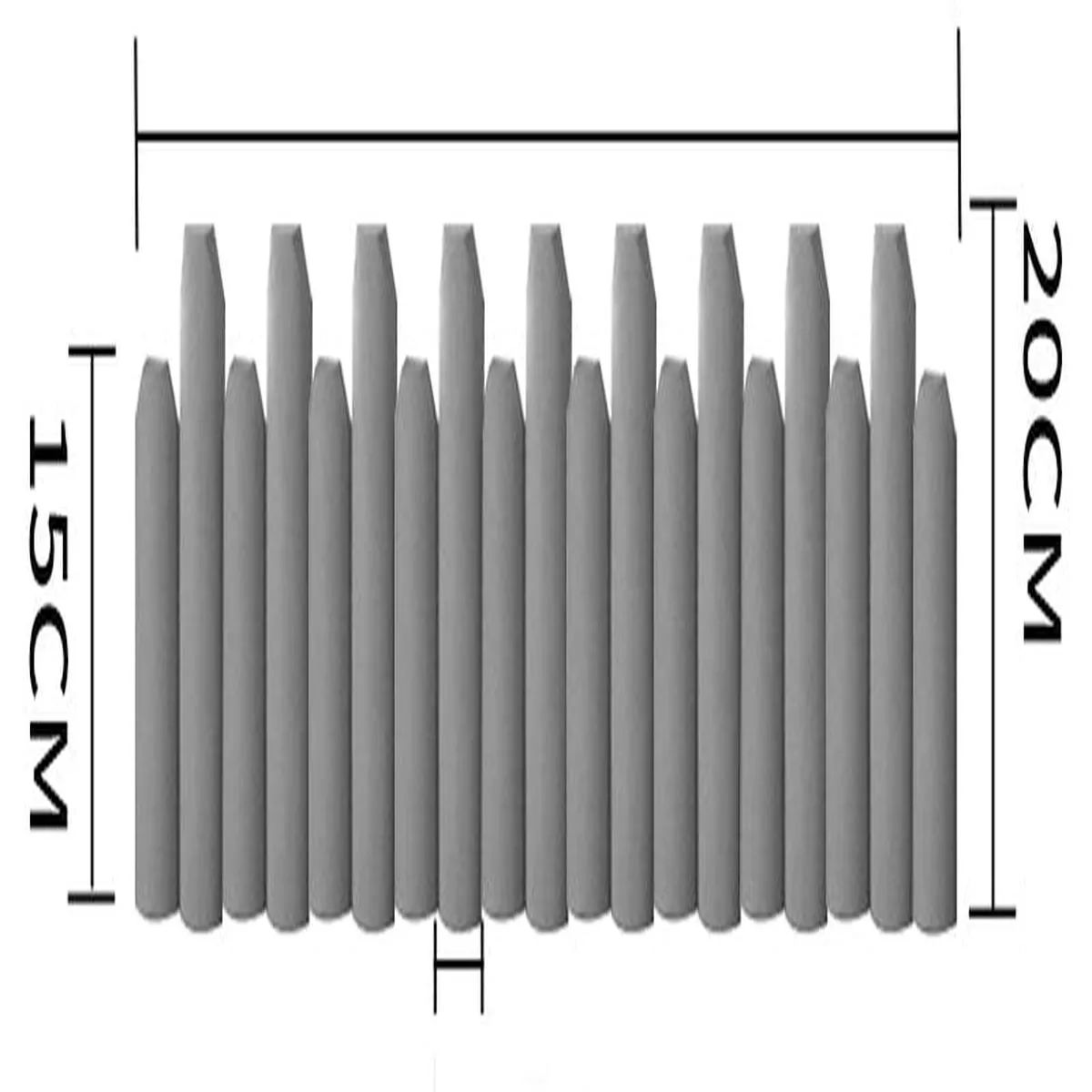 Wooden Pile Fence – length 120 * height 40*50 Grey