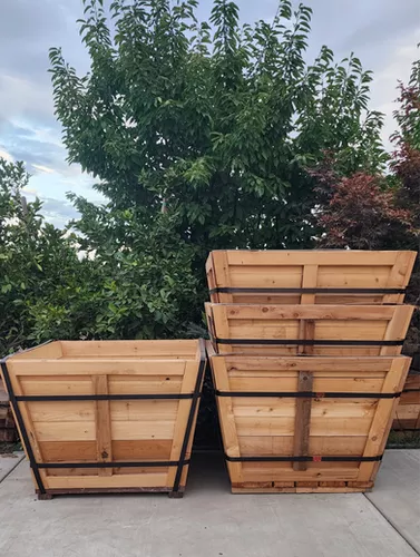 Wooden planter box 48 inch square