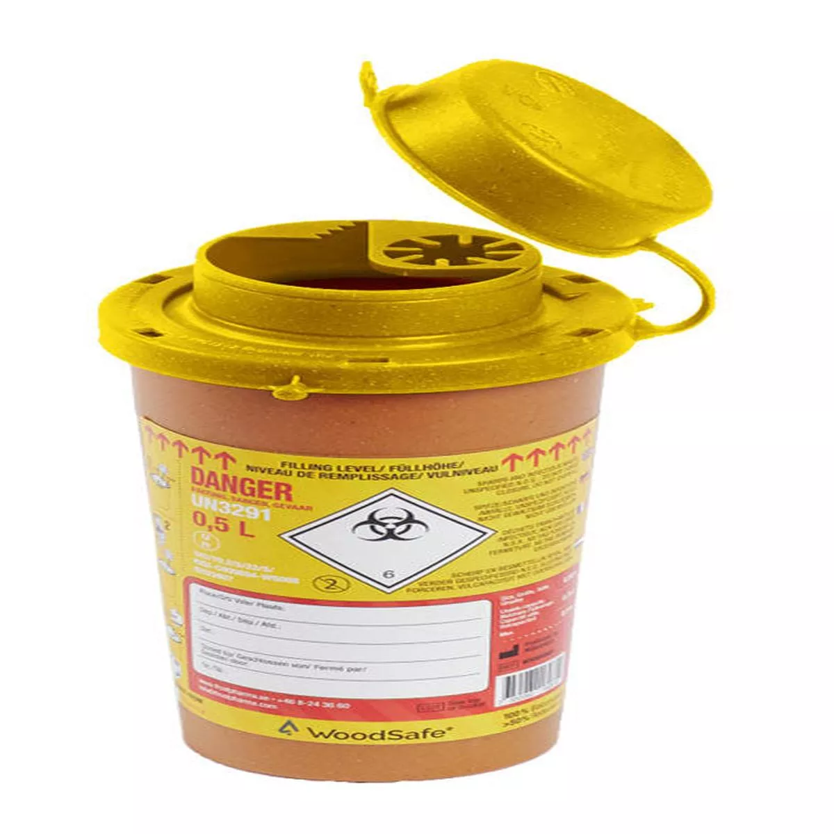 Woodsafe Sharps Bin 0.5 Ltr Brown 0.5L – Default Title
