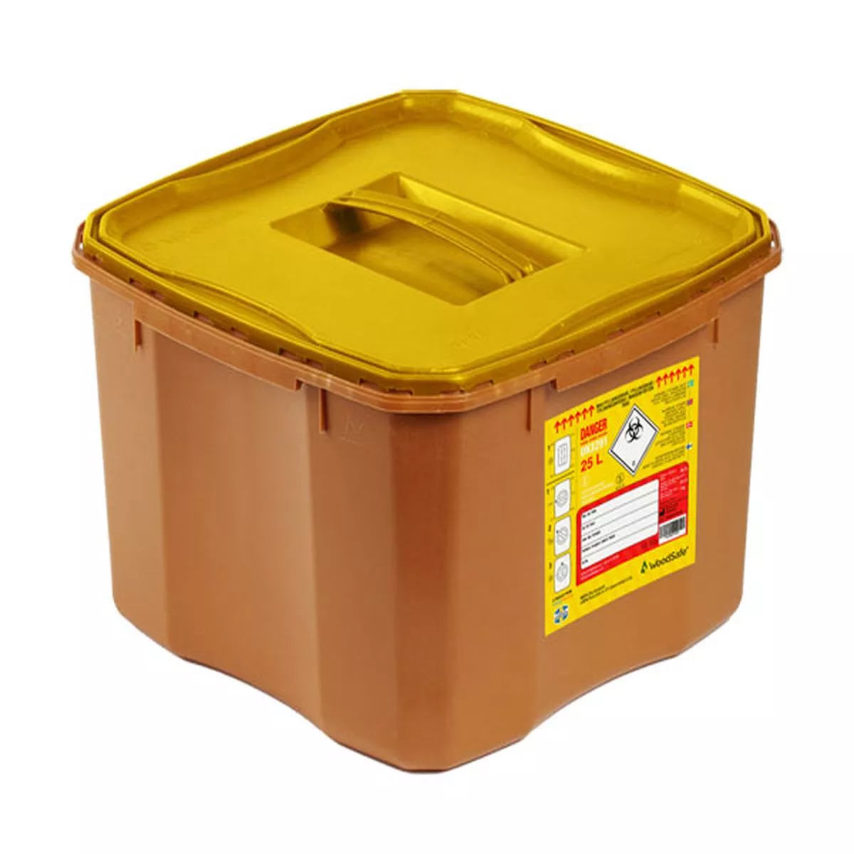 Woodsafe Sharps Bin Full Lid 25 Litre Brown 25L – Default Title
