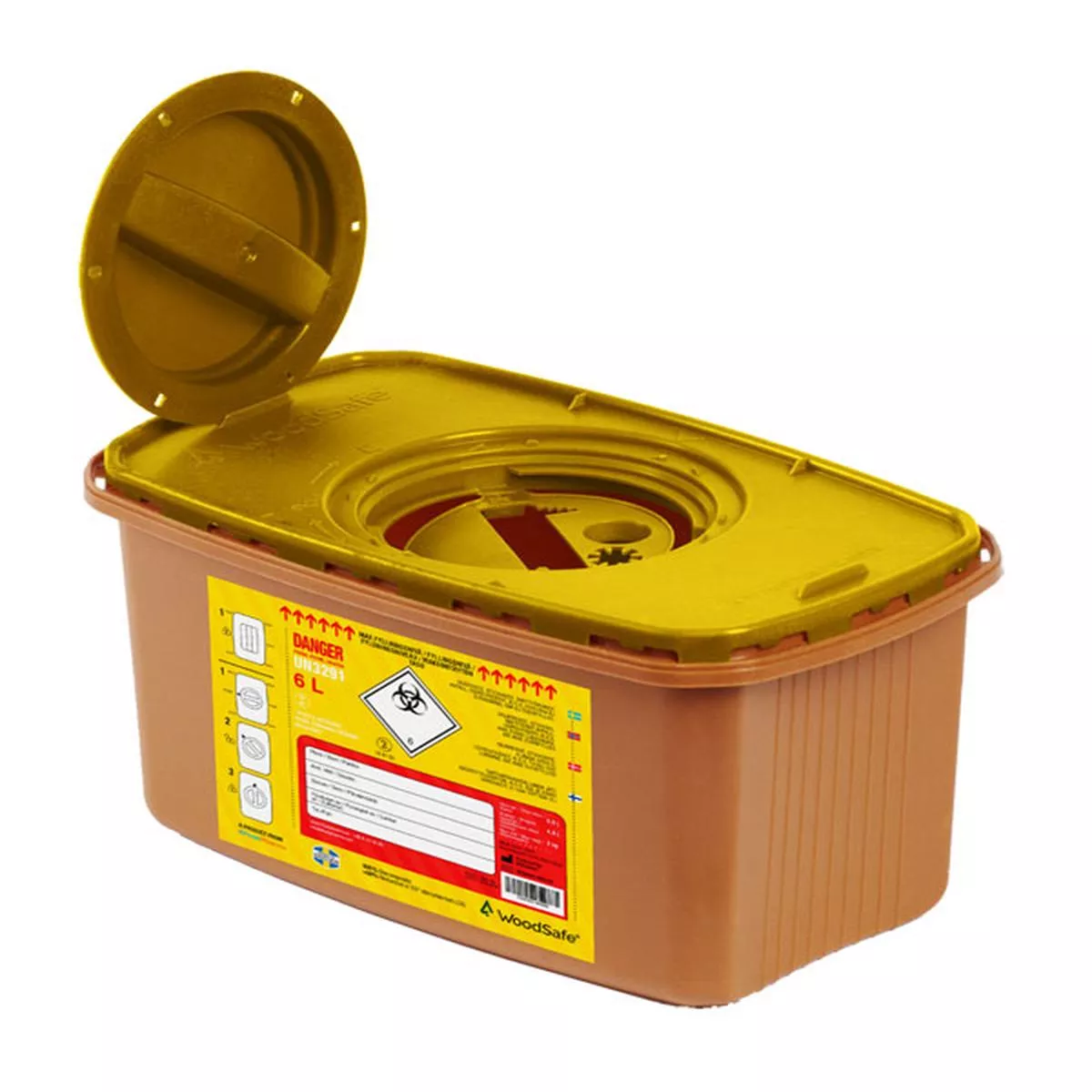 Woodsafe Sharps Bin Lid And Screw Fit Cap 6 Ltr – Default Title