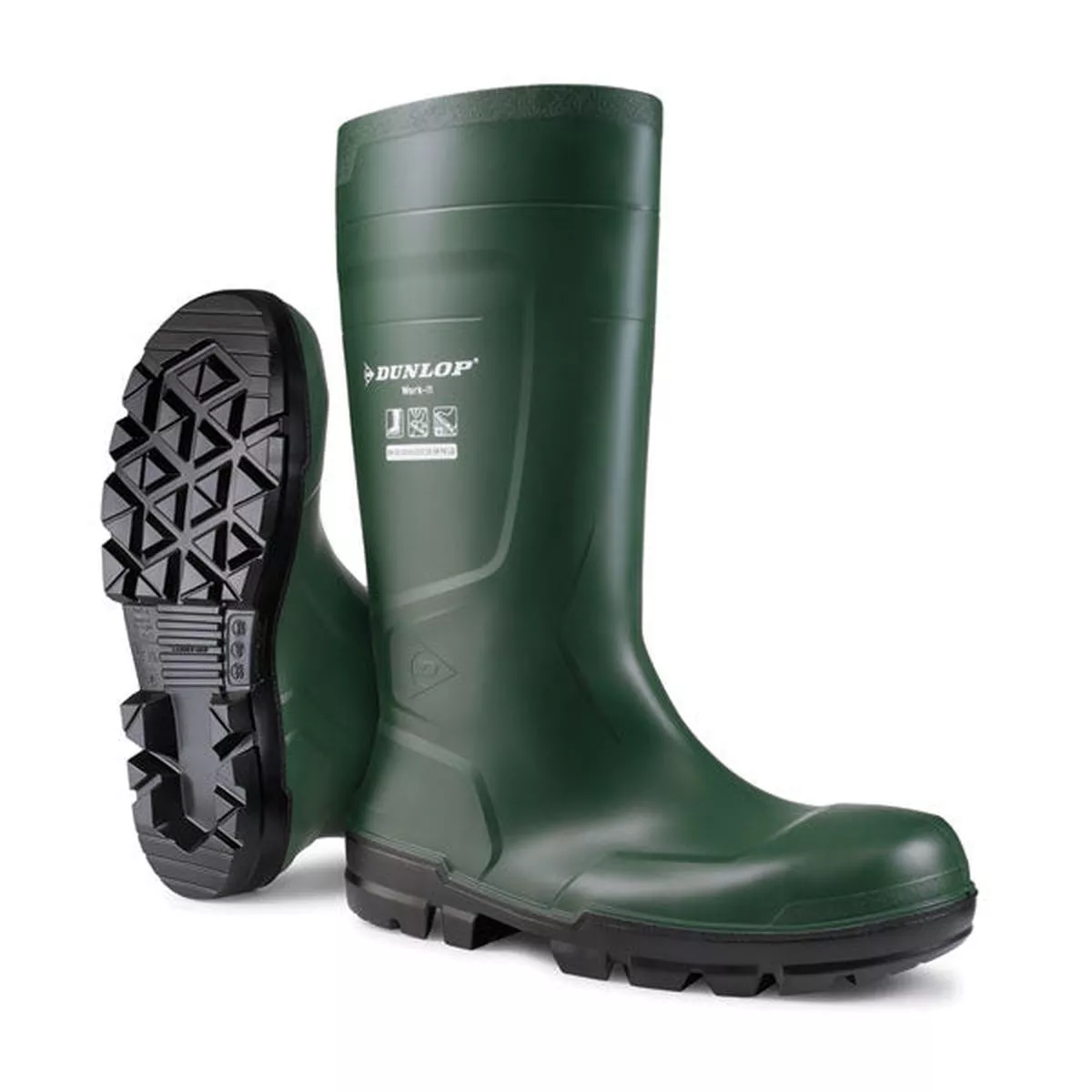 Work-It Full Safety Pvc Wellington Green Sz ALL SIZES