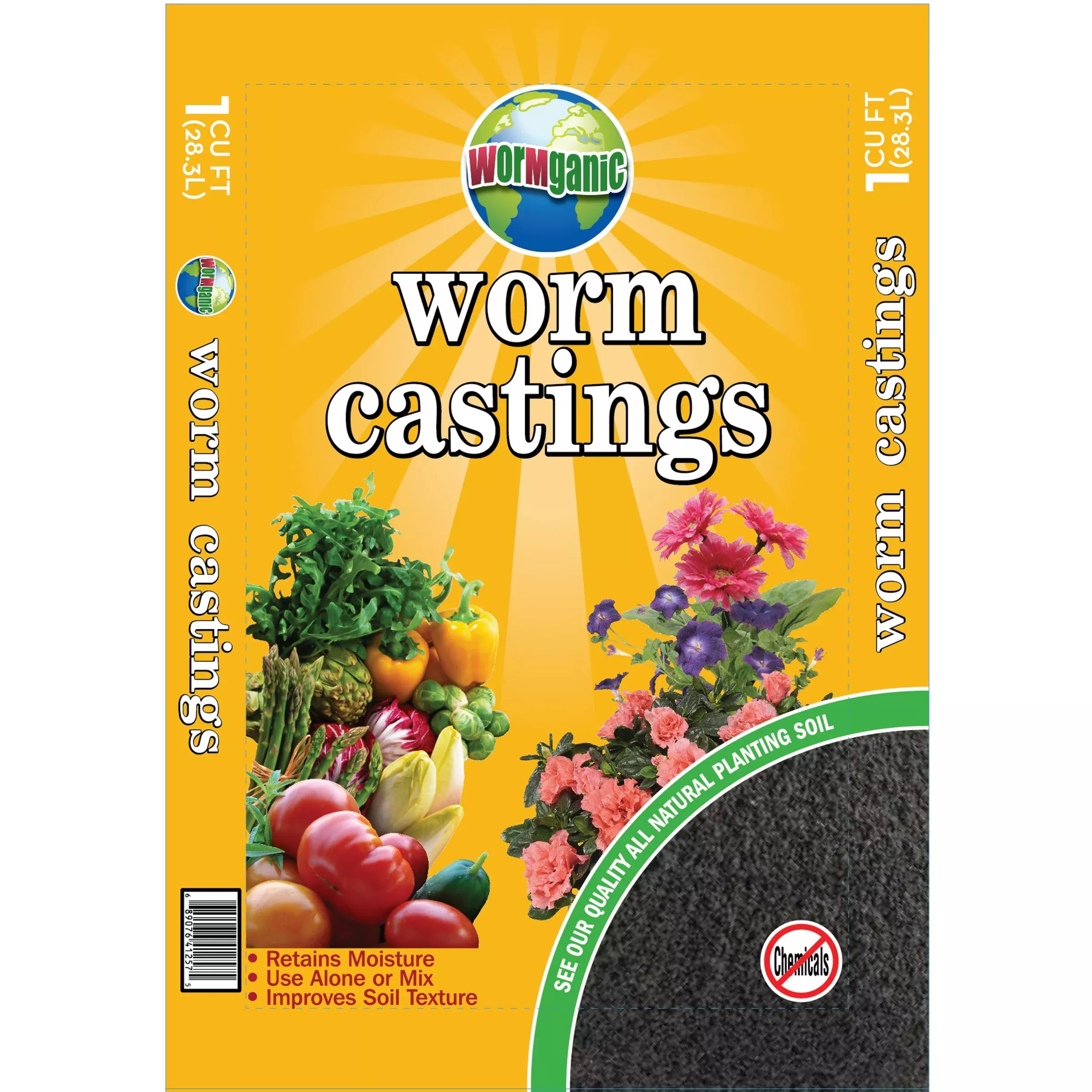 WormGanic™ Worm Castings - 1cu ft