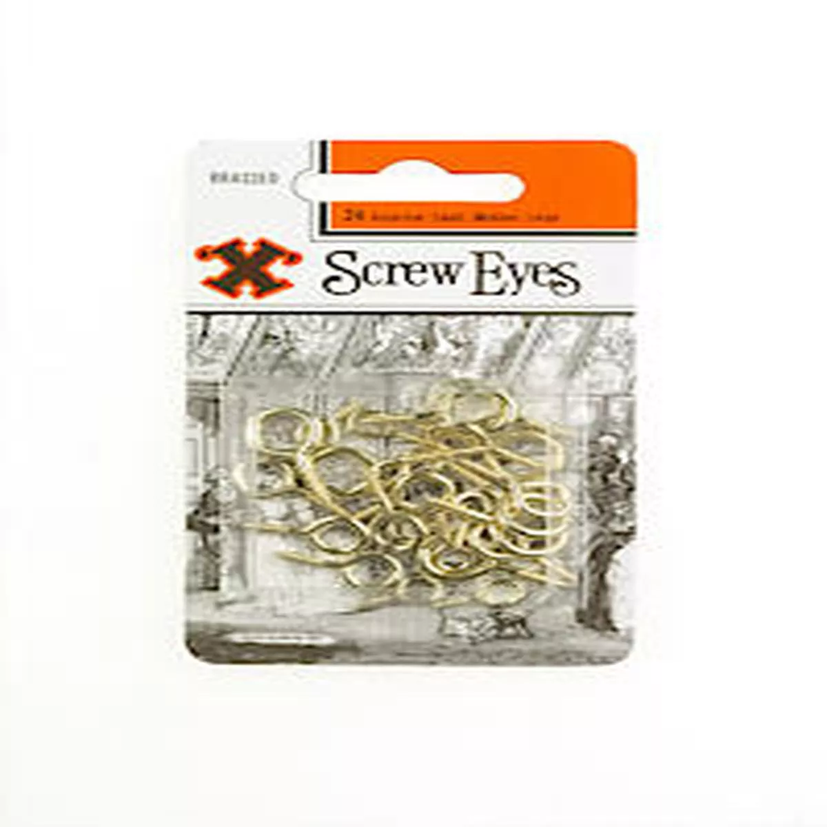 X Assorted Screw Eyes Brass Plated 24 Pack Blister 12842 – 12
