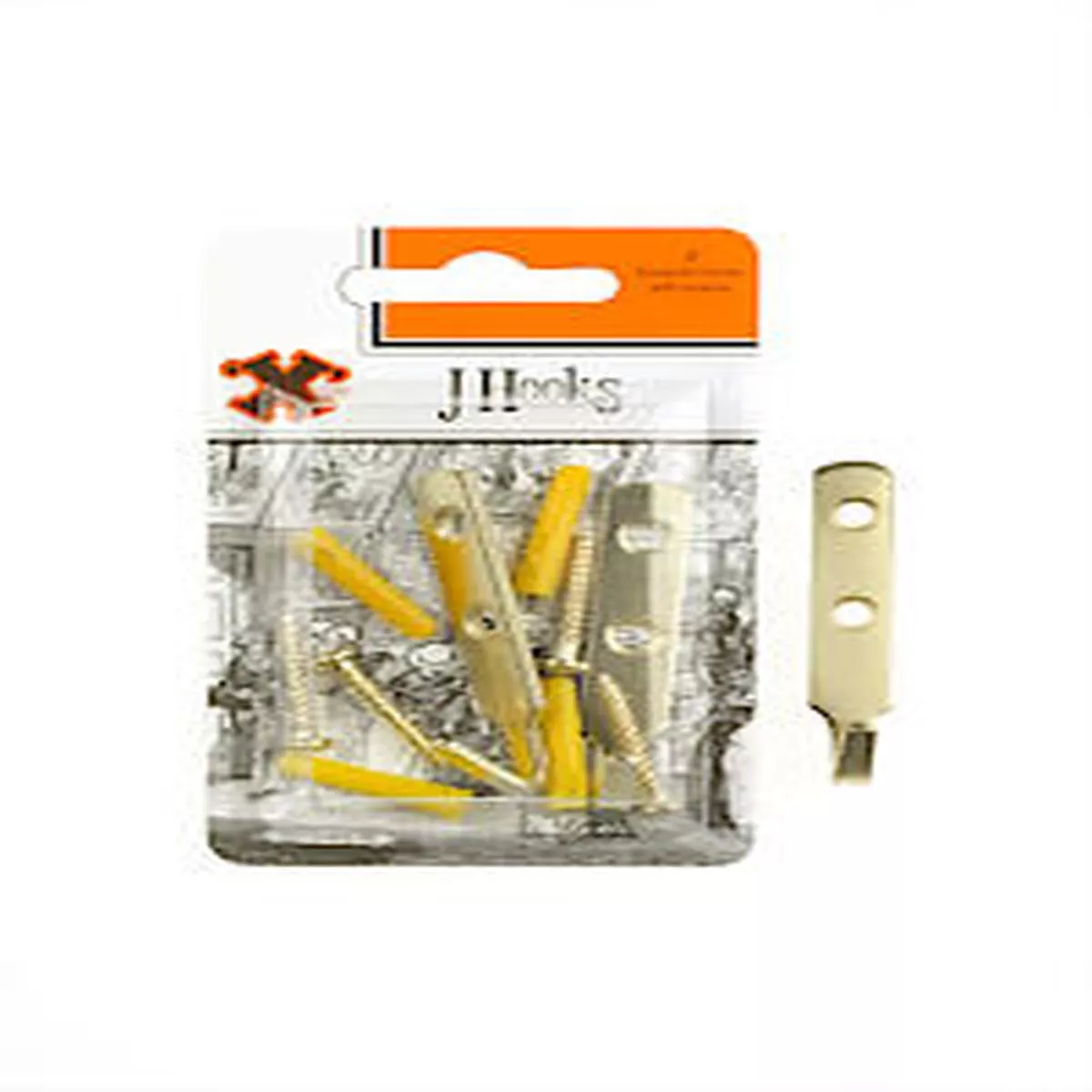 X Brass J Hooks 2 Pack Blister – 12864 – 12