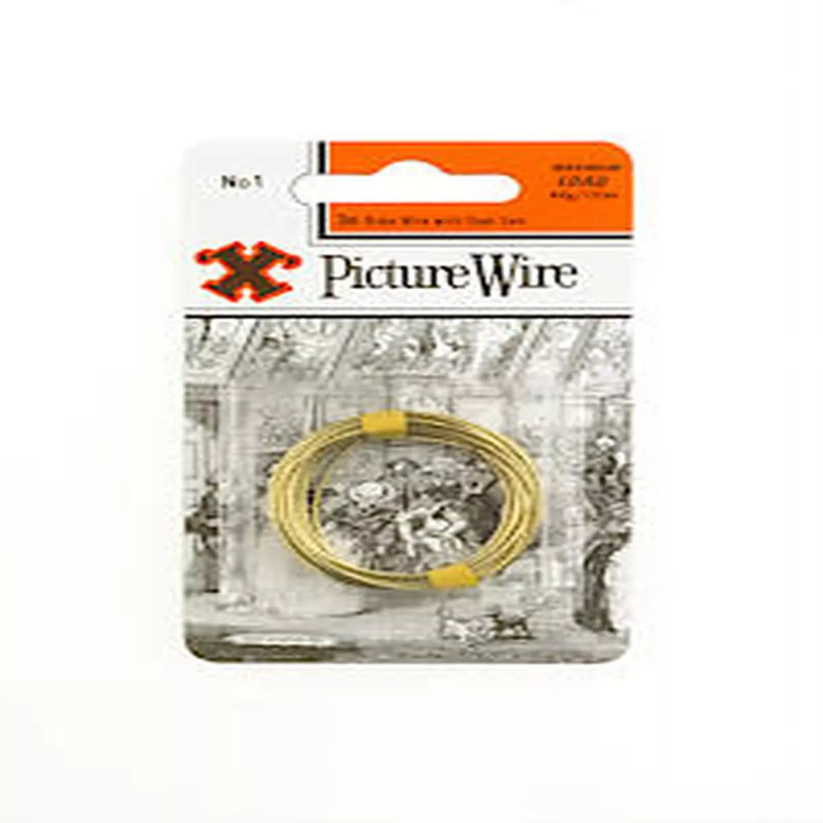 X Brass Picture Wire No.1 Solid Brass 3M Blister Pack 12834 – 12