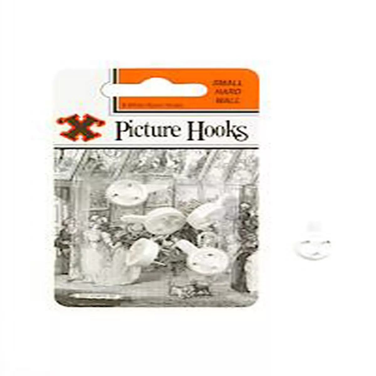 X Hard Wall Hooks Small White Nylon 5 Pack Blister – 12846 – 1