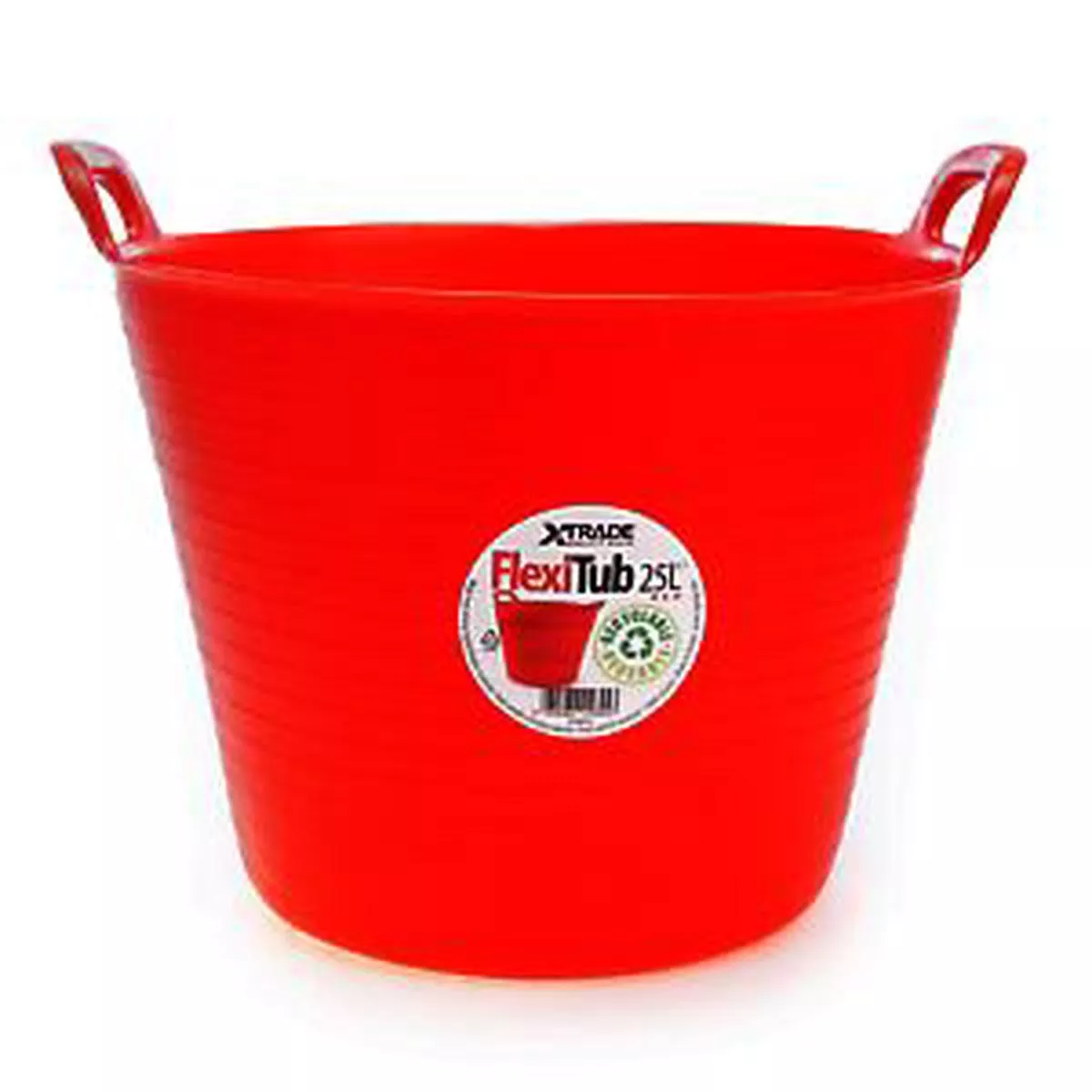 X-Trade 100% Recyclable Flexi-Tub | Colour: Red | Size: 25 Litre