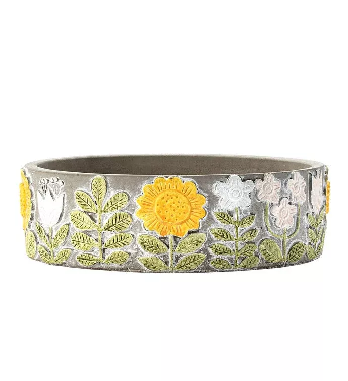 Yellow & White Flower Dishgarden | Napco
