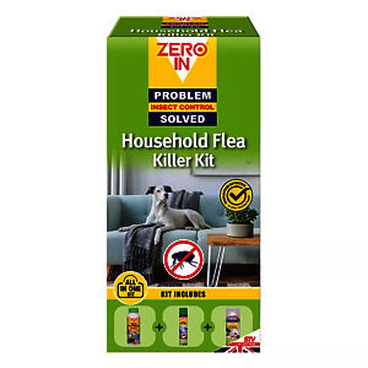 Zero In All-In-One Flea Killer Kit | 3 Treatment Pack | Powder, Spray and Room Bomb – Default Title