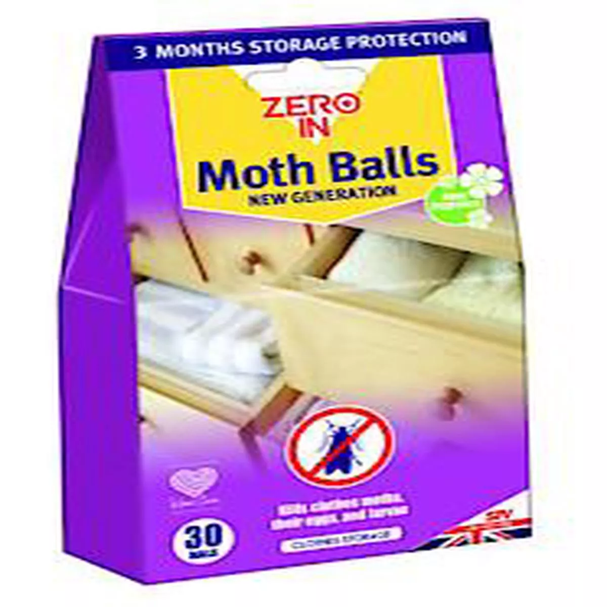 Zero In New Generation Moth Balls – 30-Pack – 1