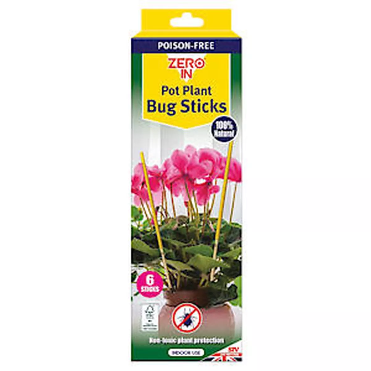 Zero-In Pot Plant Insect Sticks 6pk – 12