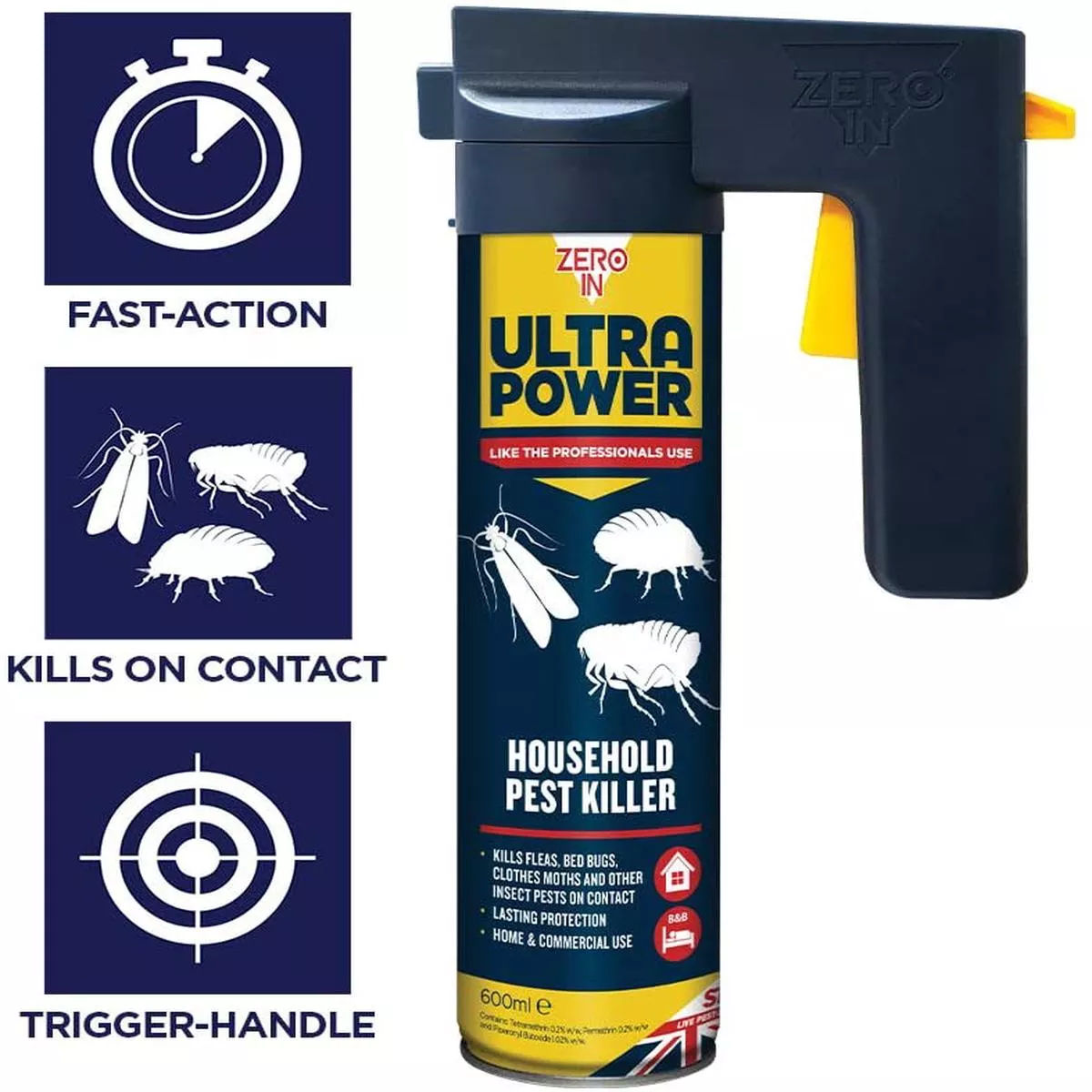 Zero In Ultra Power Household Pest Killer 600ml (ZER558) – Default Title
