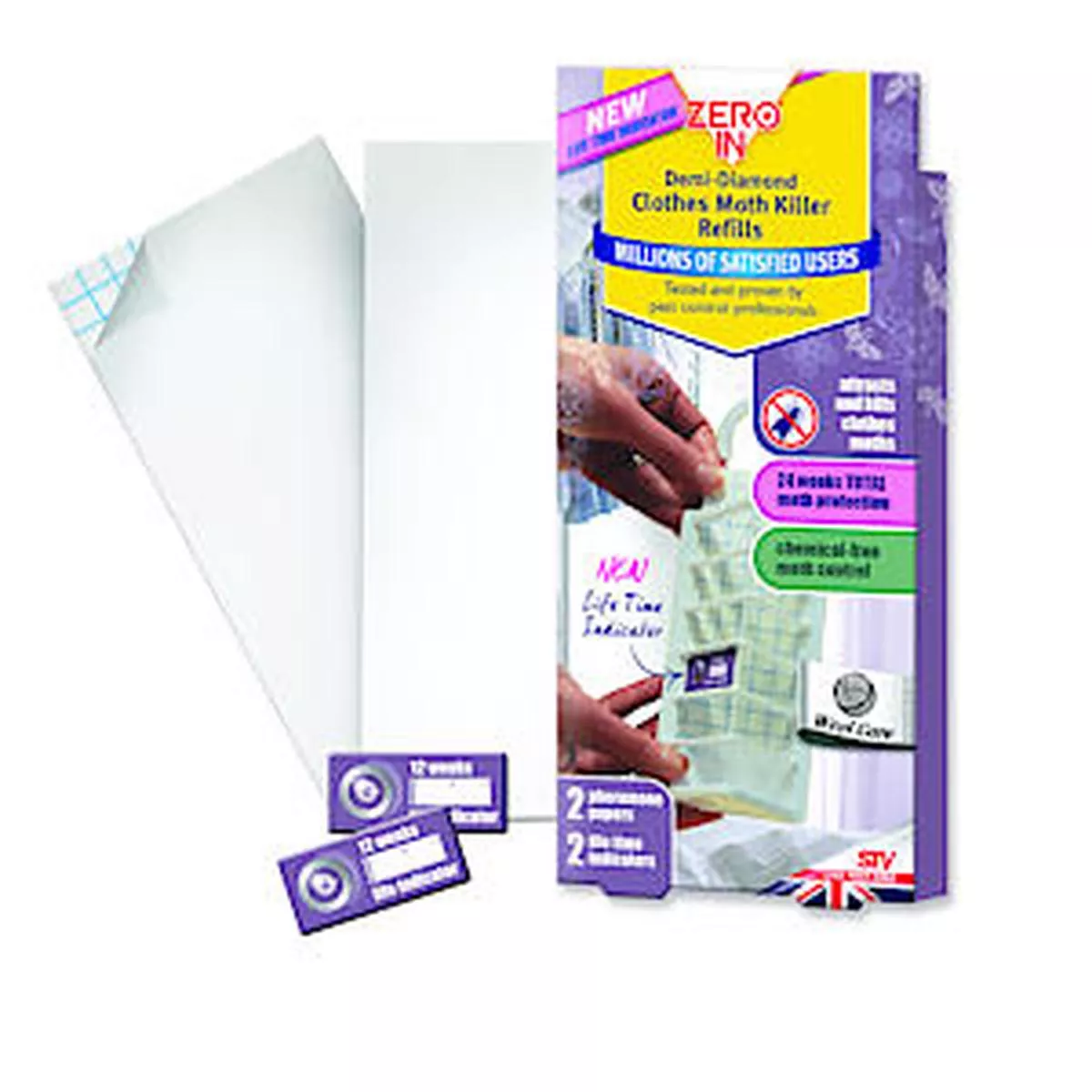 Zero In Zer438 Demi-Diamond Clothes Moth Killer RefillTwinpack – 6