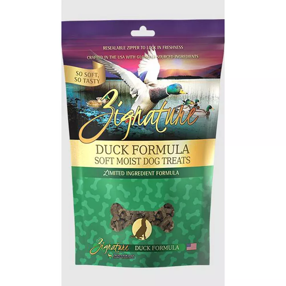 Zignature, Ground Fed Duck Soft Treats, 4 oz.