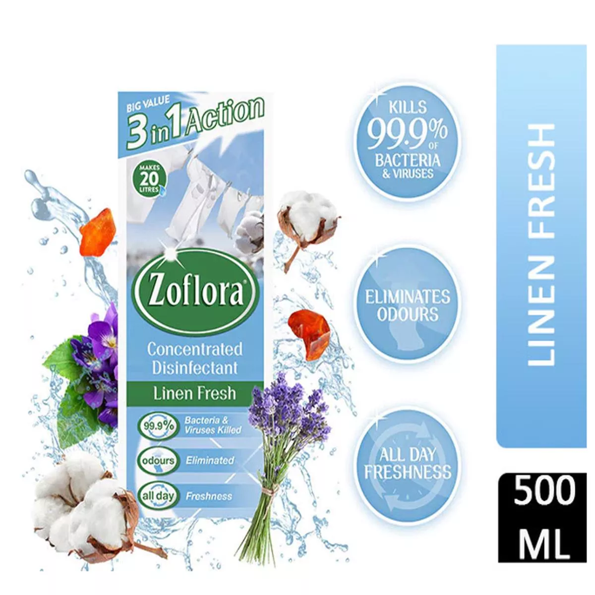 Zoflora Linen Fresh Concentrated Disinfectant 500ml – Default Title