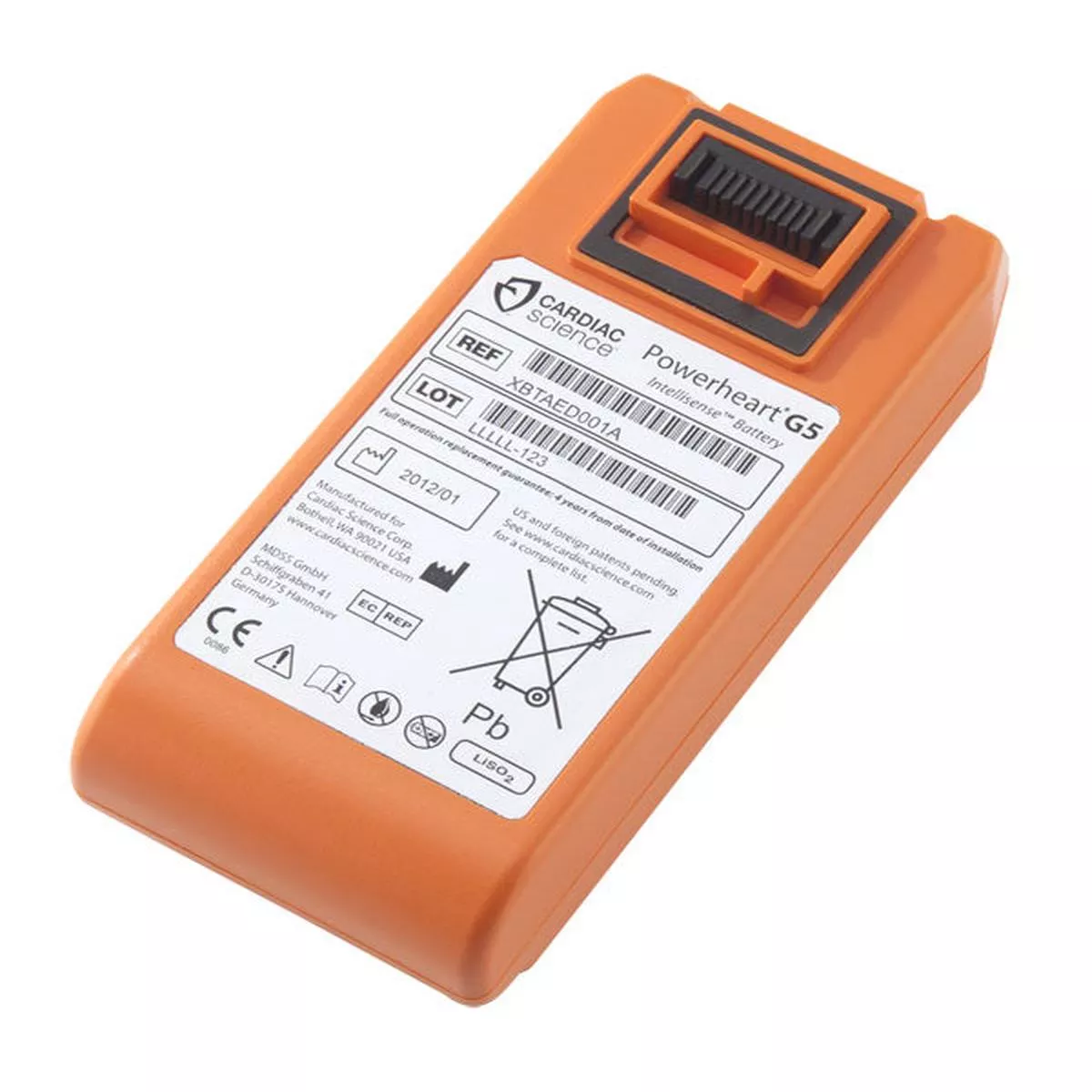 Zoll G5 Defibrillator Replacement Battery Orange